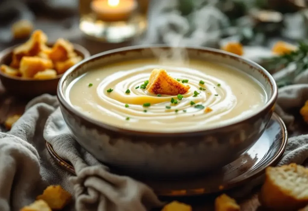 Velouté de chou-fleur ultra crémeux : l’astuce simple qui transforme vos croûtons maison en pur réconfort