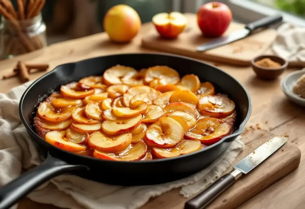 « Plus simple et meilleur qu’une tarte » : découvrez le gâteau aux pommes à la poêle qui régale toute la famille