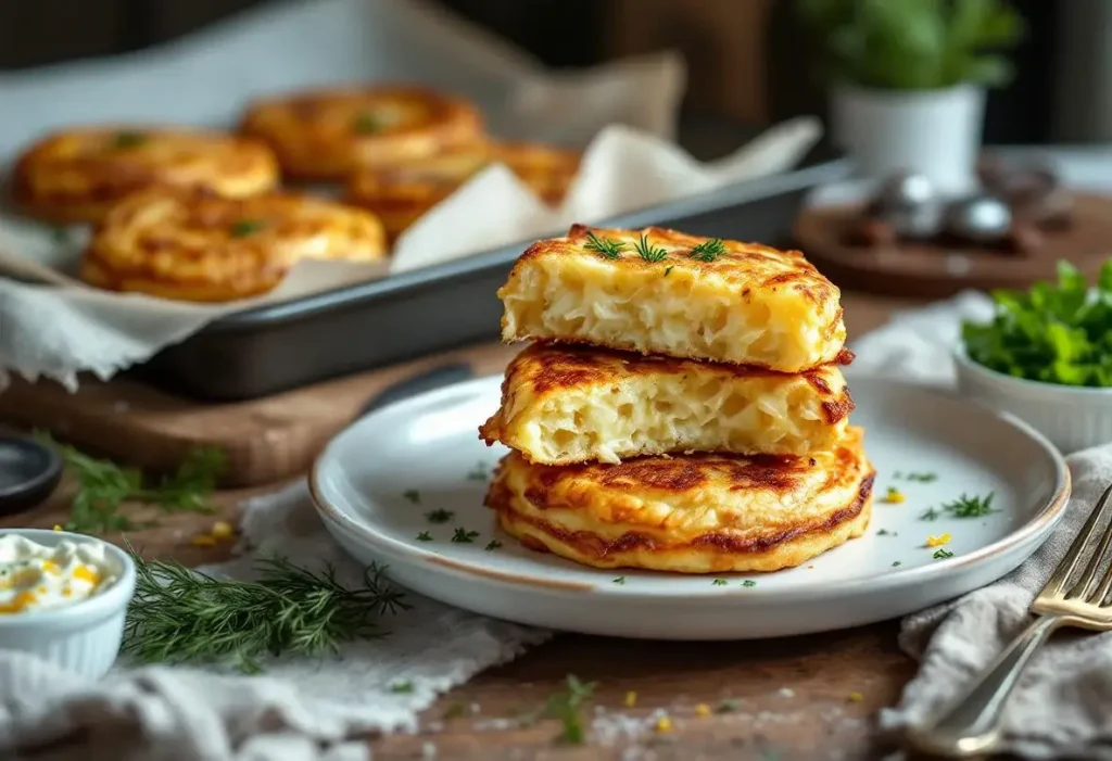 « Prêtes en 10 minutes chrono pour toute la famille » : mes galettes de pommes de terre crousti-dorées et fondantes au four, bien plus légères que des frites
