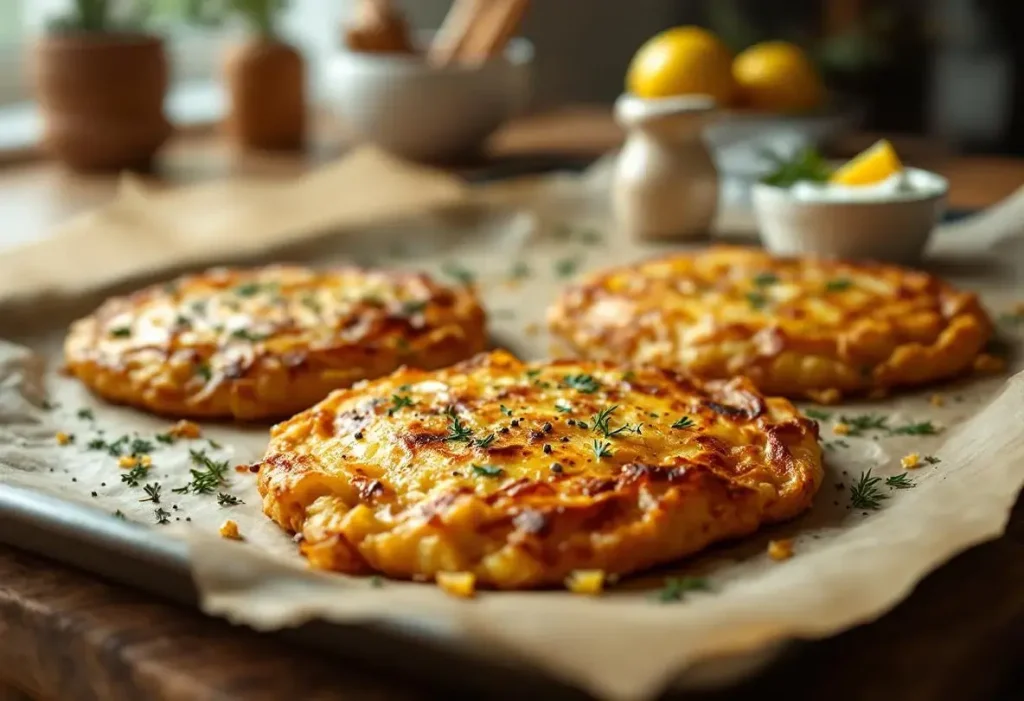 « Prêtes en 10 minutes pour toute la famille » : mes galettes de pommes de terre crousti-dorées au four, beaucoup plus légères que des frites