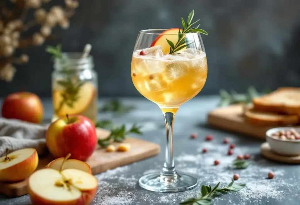 Un jour, un cocktail : Spritz pomme-laurier infusé, parfait pour l'apéritif hivernal