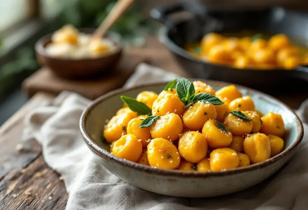La recette réconfortante qui fait craquer tout le monde cet hiver : les gnocchis au potimarron et sauge dorée