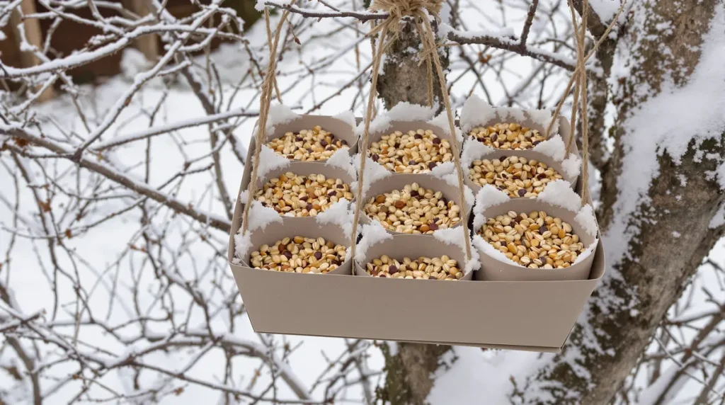Ne jetez plus vos vieilles boîtes d’œufs, elles sont vraiment utiles au jardin pour attirer les oiseaux cet hiver